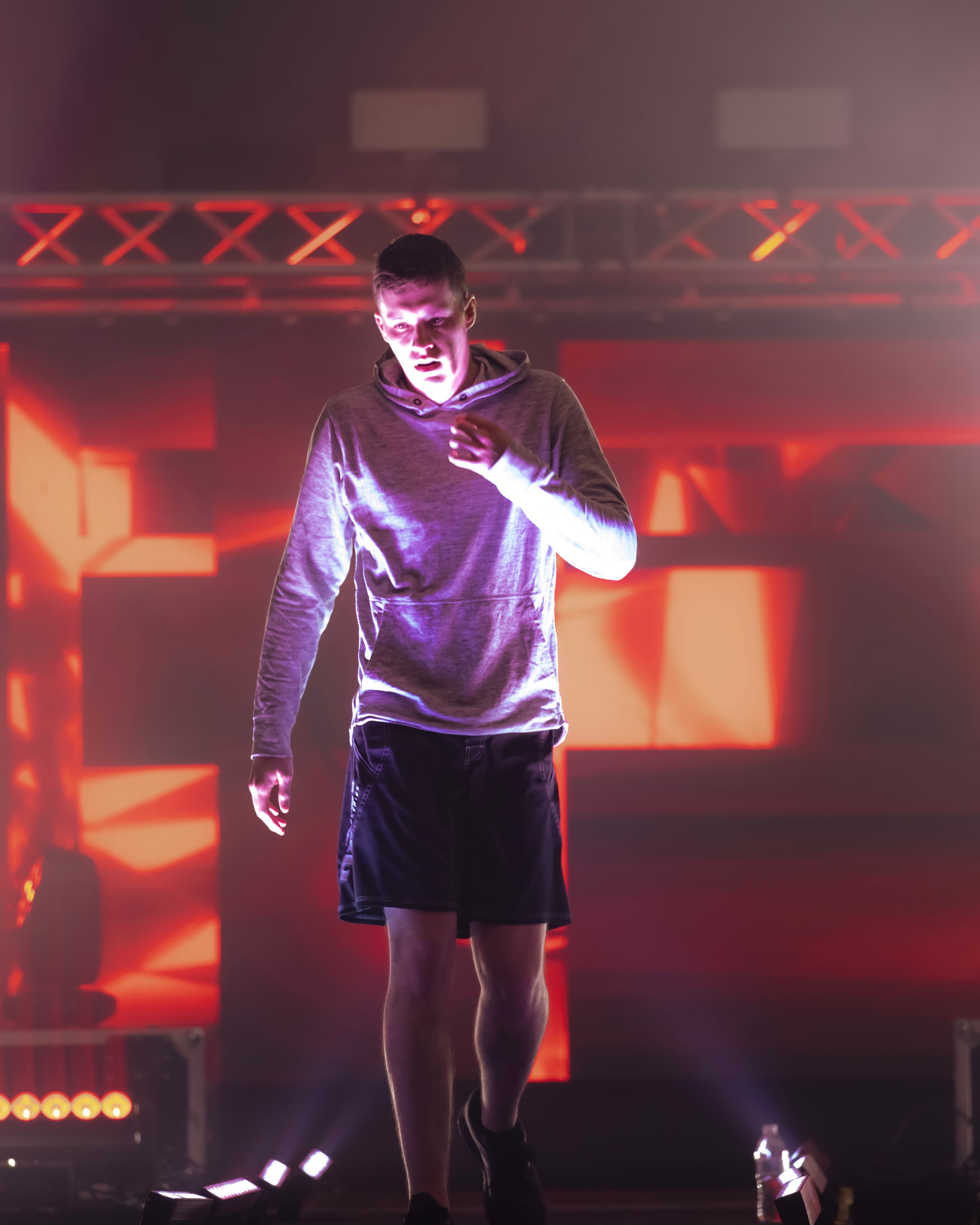 Adam Knipfer walking out to a brazilian jiu jitsu competition